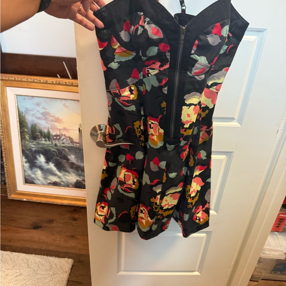 French Connection Black Floral Dress